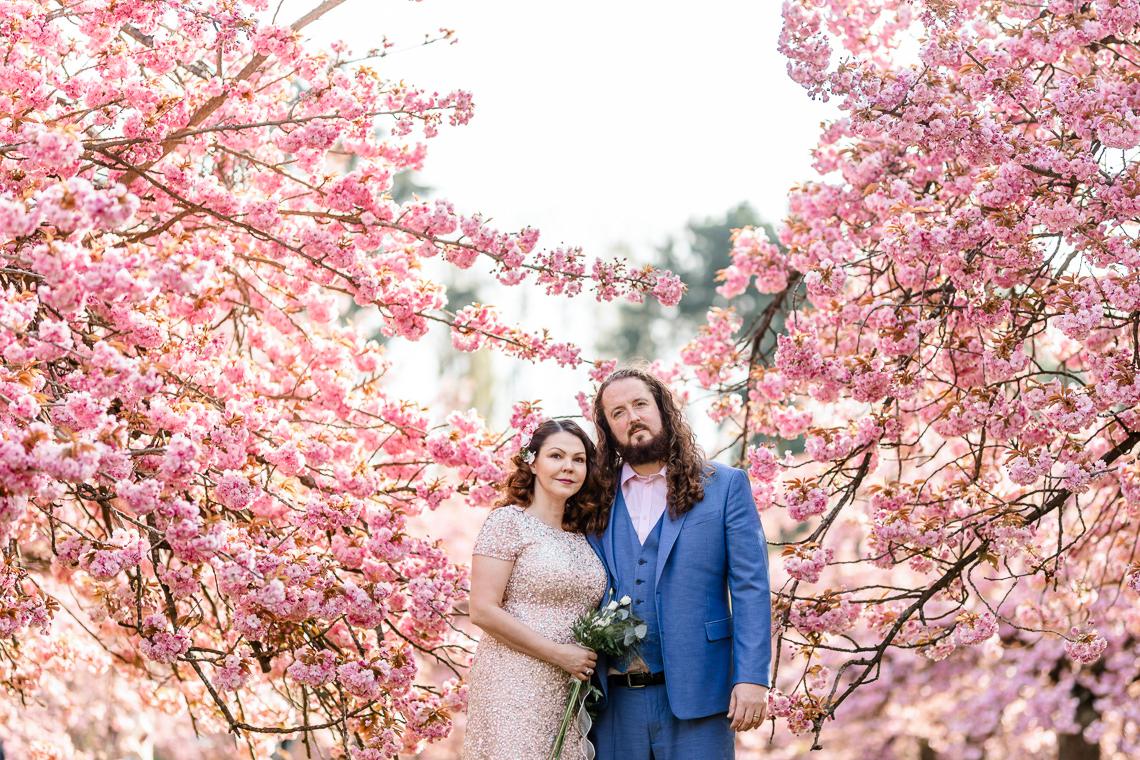 photo de couple marié au parc de sceaux