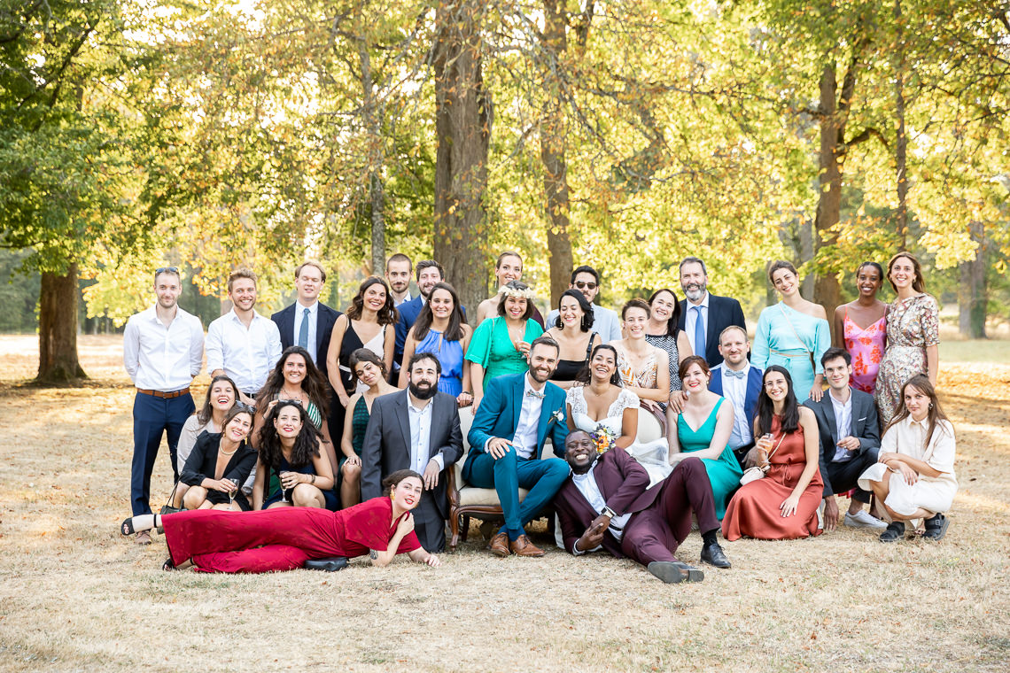 idées de photos de groupes pour mariage en extérieur