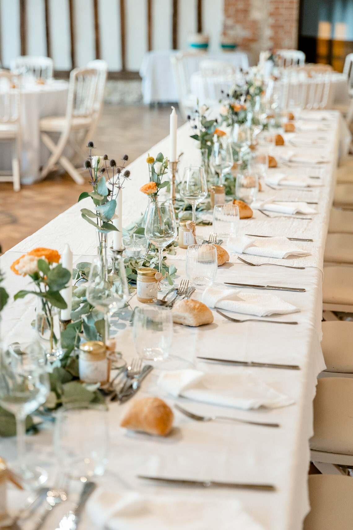 décoration table mariage corail et turquoise